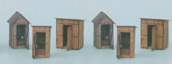 Banta Modelworks 2021 - 6 In 1 Outhouse Collection - HO Scale Kit
