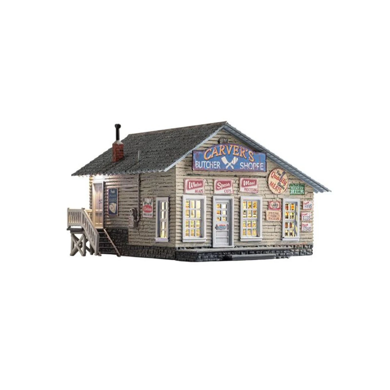 Woodland Scenics 5068 - Carver's Butcher Shoppe - HO Scale 3 Woodland Scenics 5068 - Carver's Butcher Shoppe - HO Scale