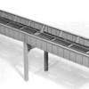 Micro Engineering 75-522 - Thru Girder Bridge, 10-0ft Two Span, Single Track - HO Scale -Model Trains Shop ME75522 20020.1645223455