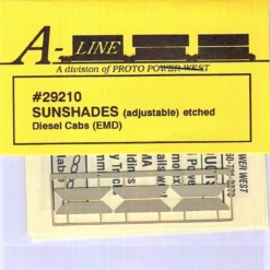A-Line 29210 - Diesel Cab Sunshades - HO Scale