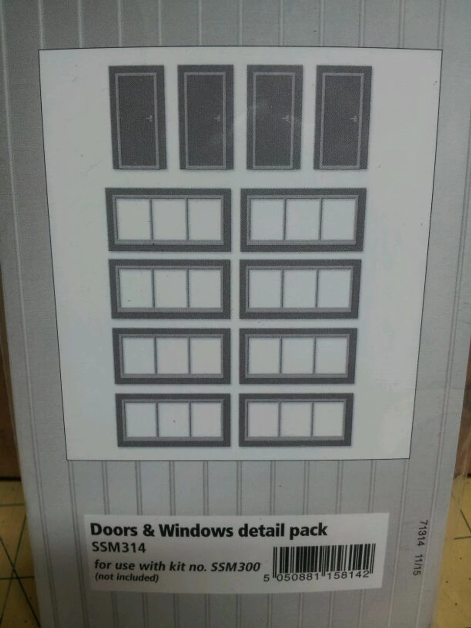 Wills Kits SSM314 - Doors And Windows Detail Pack - HO Scale 3 Wills Kits SSM314 - Doors And Windows Detail Pack - HO Scale