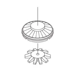 Athearn 31002 - Fans Set, 36" Button Top/CF7 (3) - HO Scale