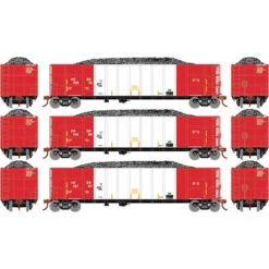Athearn RTR 7480 - Thrall High Side Gondola W/Load Herzog (HZGX) 10016, 10088, 10127 - HO Scale