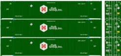 Atlas 20006674 - 53' CIMC Container (3) Hub Group (HGIU) - HO Scale