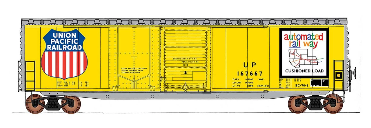 InterMountain 45636-03 - 50' PS-1 Double Door Boxcar Union Pacific (UP) 167863 - HO Scale 3 InterMountain 45636-03 - 50' PS-1 Double Door Boxcar Union Pacific (UP) 167863 - HO Scale