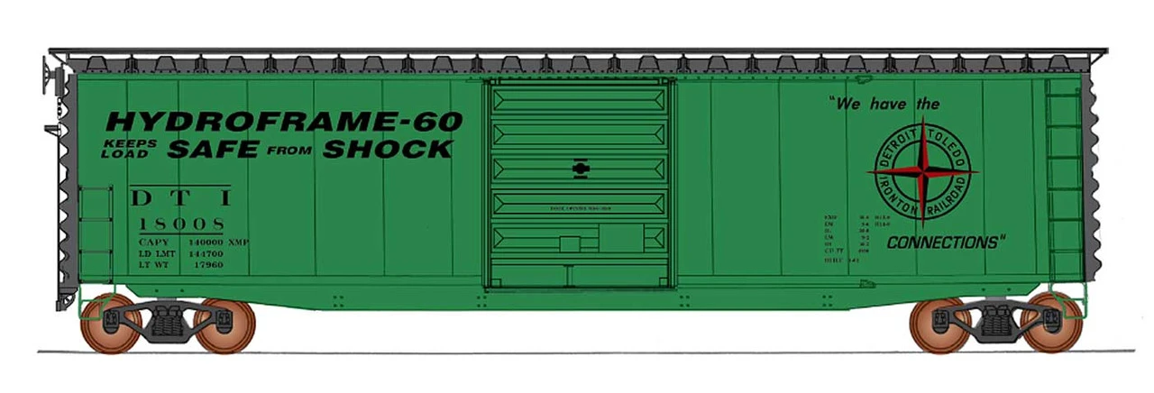 InterMountain 45951-05 - 50' PS-1 Single Door Boxcar Detroit, Toledo And Ironton (DTI) 18077 - HO Scale 3 InterMountain 45951-05 - 50' PS-1 Single Door Boxcar Detroit, Toledo And Ironton (DTI) 18077 - HO Scale