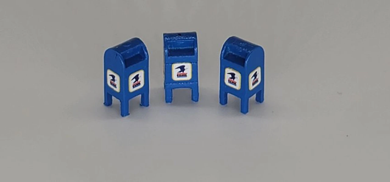 JL Innovative 802 - U.S. Mail Street Box 1971-1993 Blue Qty3 - HO Scale 3 JL Innovative 802 - U.S. Mail Street Box 1971-1993 Blue Qty3 - HO Scale