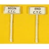 JL Innovative 838 - Begin/End C.T.C. Sign Set (2) - HO Scale -Model Trains Shop jli838 73014.1671411252