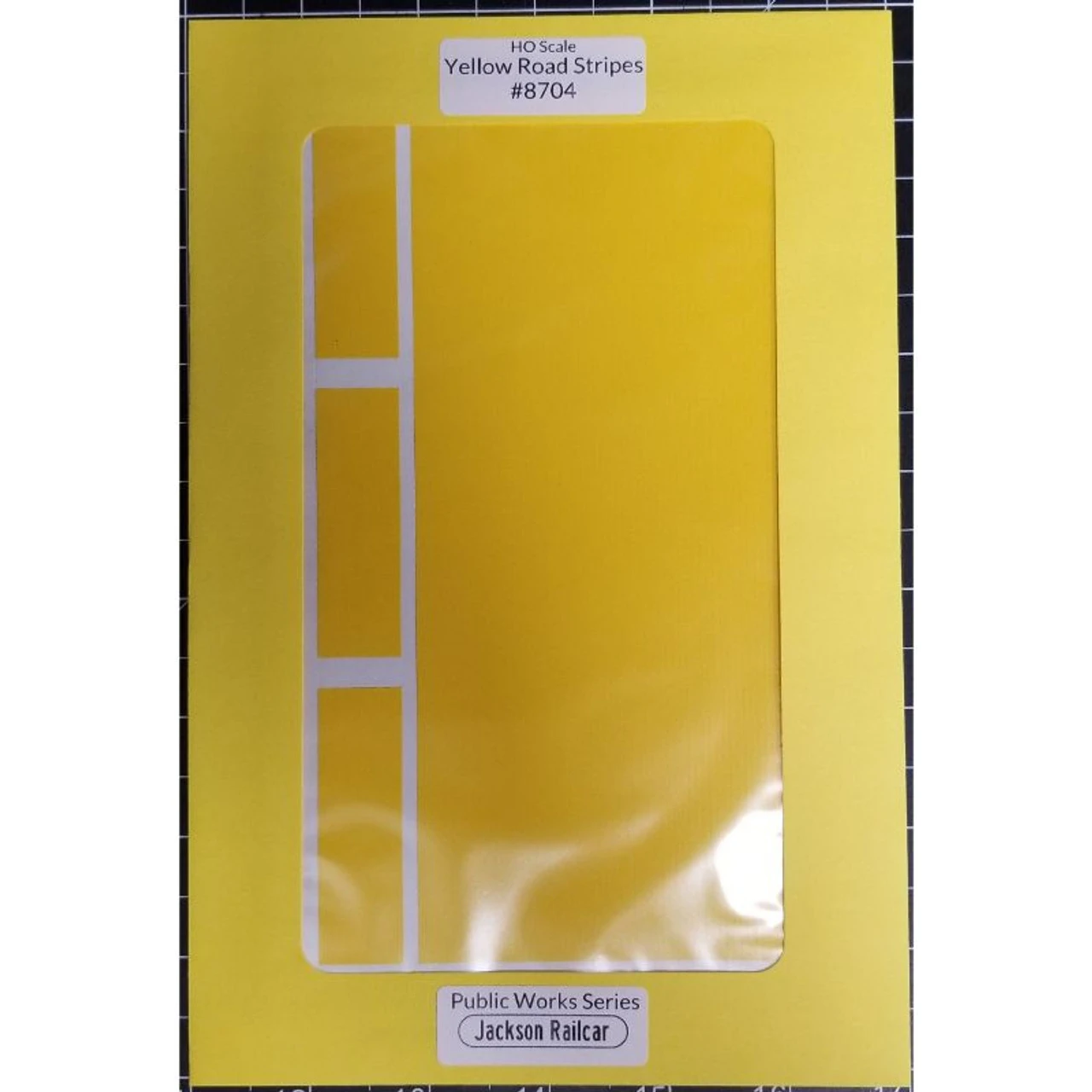 Jackson Railcar 8704 - Public Works Series - Yellow Road Stripes - HO Scale 3 Jackson Railcar 8704 - Public Works Series - Yellow Road Stripes - HO Scale