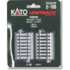 Kato 2-105 - 60mm (2 3/8") Straight Track [4 Pcs] - HO Scale -Model Trains Shop kat2 105 75697.1671411409
