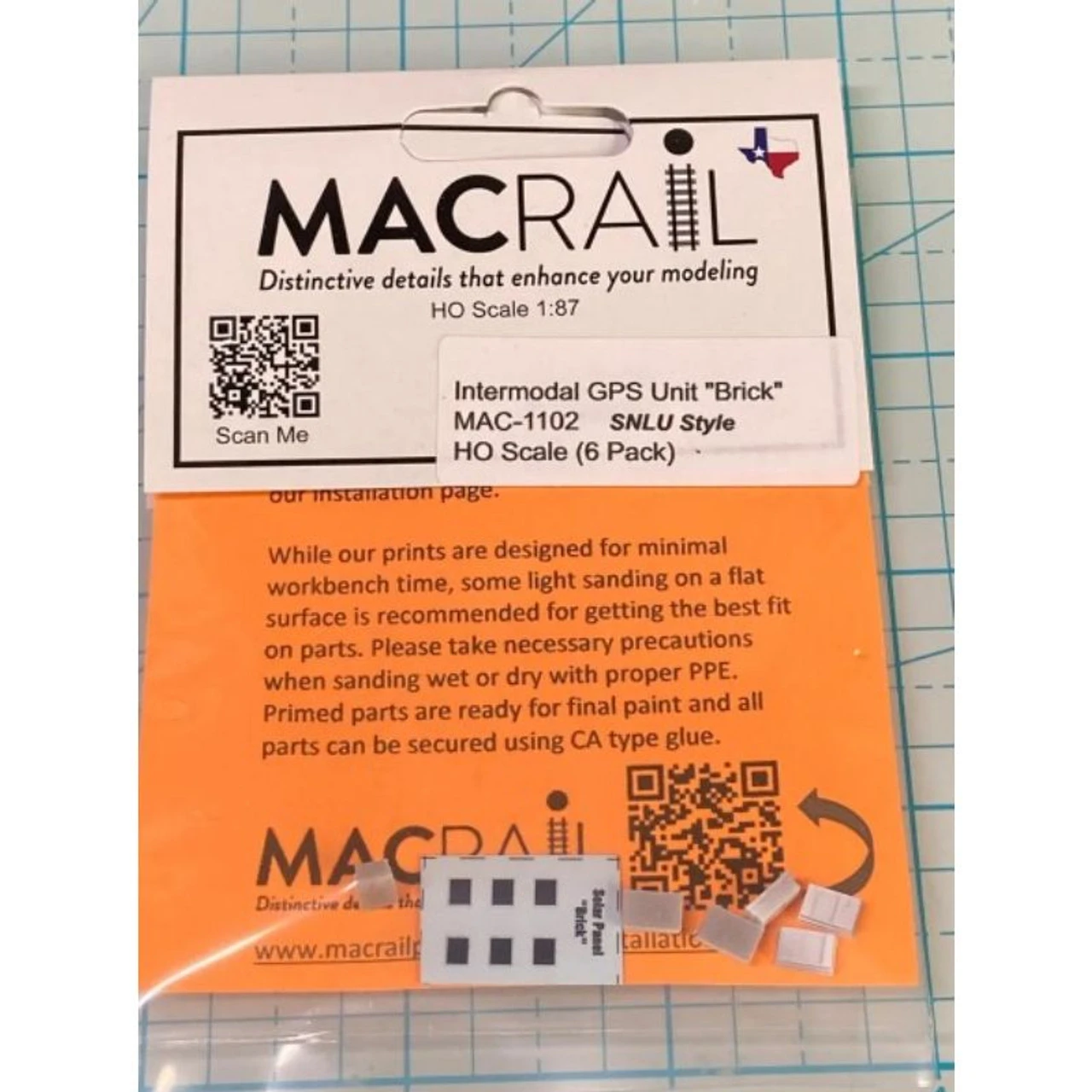 MACRail 1102 - INTERMODAL GPS UNIT "BRICK" SNLU STYLE - 6 PACK - HO Scale Kit 3 MACRail 1102 - INTERMODAL GPS UNIT "BRICK" SNLU STYLE - 6 PACK - HO Scale Kit