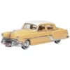 Oxford Diecast Oxford 87PC54002 - 1954 Pontiac Chieftain 4-Door Sedan Winter White, Maize Yellow - Assembled - HO Scale -Model Trains Shop oxf87PC54002 38181.1645223675