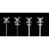 Pikestuff 541-1017 - Crossbuck With Decals (4 Each) - HO Scale Kit -Model Trains Shop pks1017 22841.1645223798