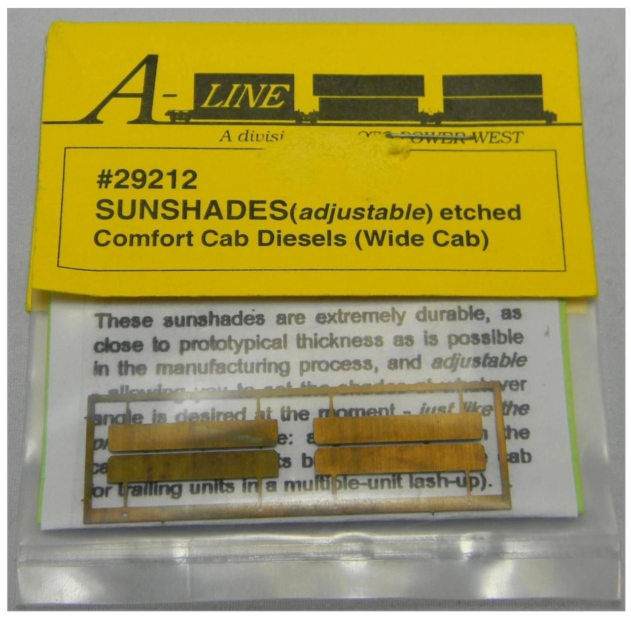 A-Line 29212 - Adjustable Sunshades For Comfort Cab Diesels - HO Scale 3 A-Line 29212 - Adjustable Sunshades For Comfort Cab Diesels - HO Scale