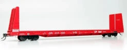 Rapido 147001A - Marine Industries 66' Bulkhead Flatcar Canadian Pacific Internationl (CPI) 317099 - HO Scale