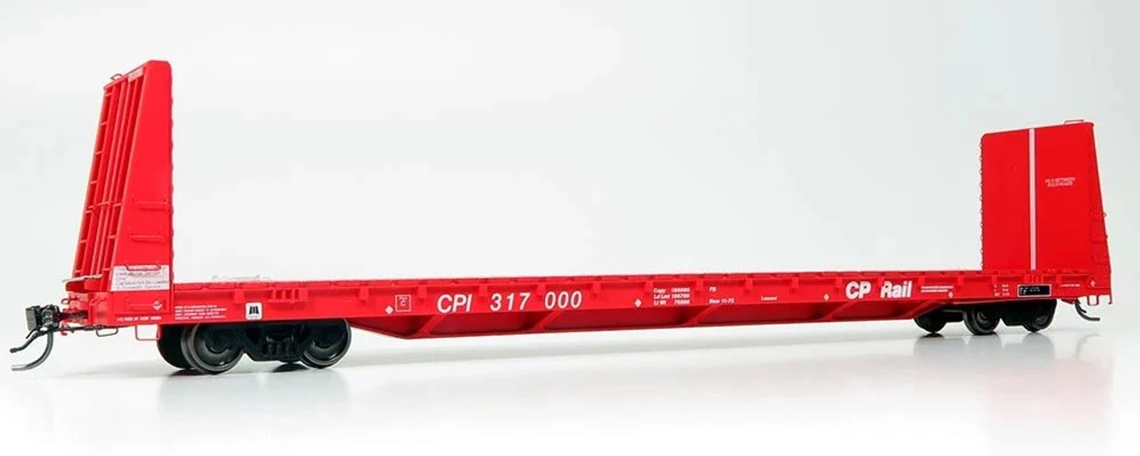 Rapido 147001A - Marine Industries 66' Bulkhead Flatcar Canadian Pacific Internationl (CPI) 317054 - HO Scale 3 Rapido 147001A - Marine Industries 66' Bulkhead Flatcar Canadian Pacific Internationl (CPI) 317054 - HO Scale