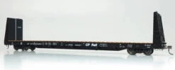 Rapido 147002A - Marine Industries 66' Bulkhead Flatcar Canadian Pacific (CP) 317502 - HO Scale