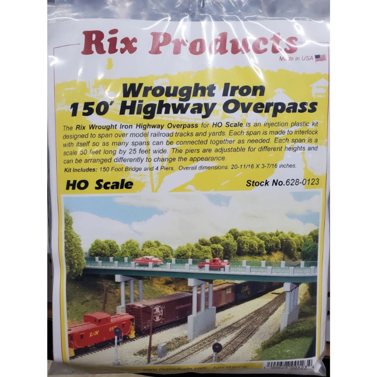 Rix Products 123 - Wrought Iron 150 Foot Highway Overpass - HO Scale Kit 3 Rix Products 123 - Wrought Iron 150 Foot Highway Overpass - HO Scale Kit