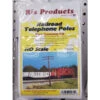 Rix Products 0032 - Railroad Telephone Poles, Two Crossarm Kits (18) - HO Scale Kit -Model Trains Shop rix32 10641.1645223883