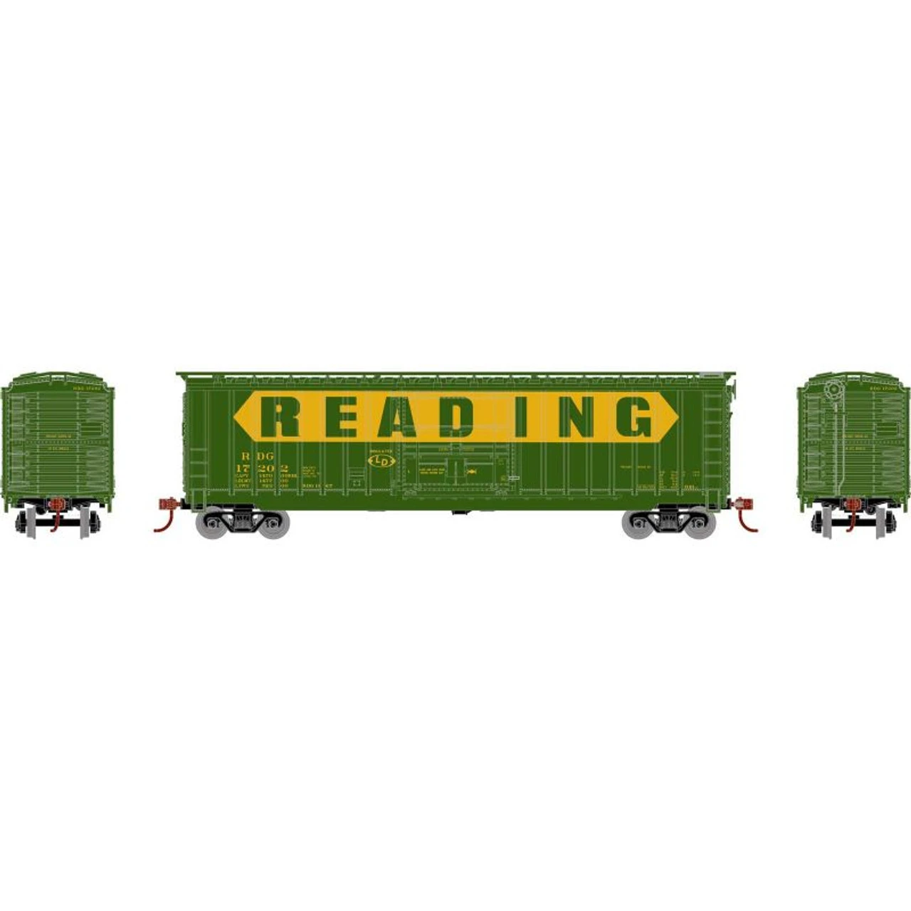 Athearn Roundhouse 40231 - 50' OB Plug Door Box Reading (RDG) 17202 - HO Scale 3 Athearn Roundhouse 40231 - 50' OB Plug Door Box Reading (RDG) 17202 - HO Scale