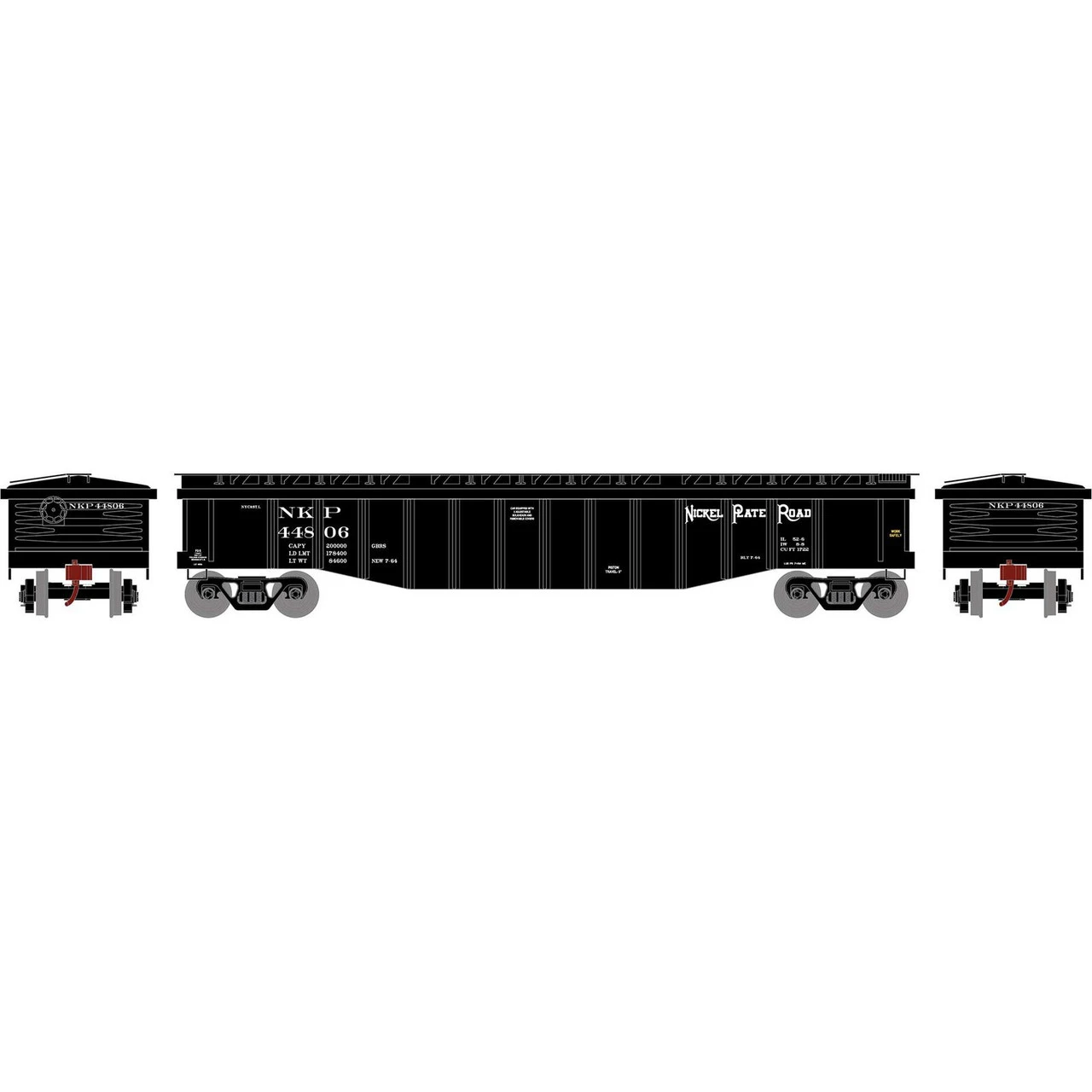 Athearn Roundhouse 82110 - 50' Covered Gondola Nickel Plate Road (NKP) 44806 - HO Scale 3 Athearn Roundhouse 82110 - 50' Covered Gondola Nickel Plate Road (NKP) 44806 - HO Scale