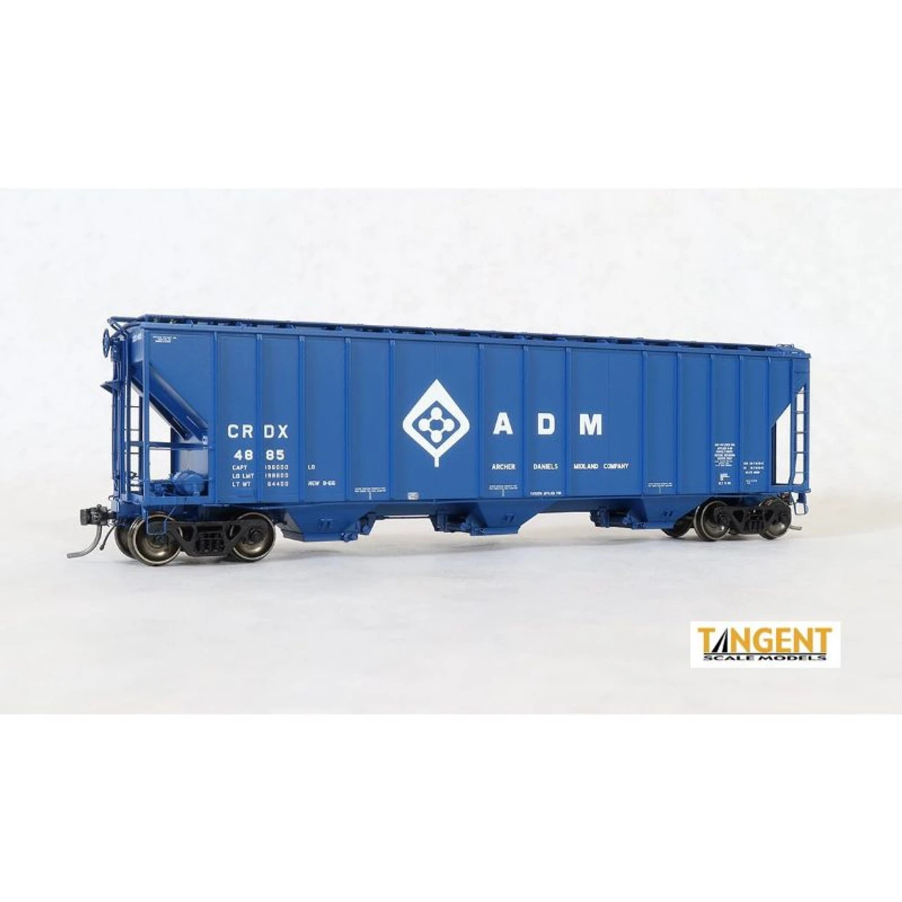 Tangent Scale Models 28013-03 - CRDX " ADM Blue Lease 9-1966" GATC 4500 Covered Hopper ADM (CRDX) 4882 - HO Scale 3 Tangent Scale Models 28013-03 - CRDX " ADM Blue Lease 9-1966" GATC 4500 Covered Hopper ADM (CRDX) 4882 - HO Scale