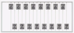 Tichy Train Group 8260 - High Speed Limit Signs 16 Pcs - HO Scale