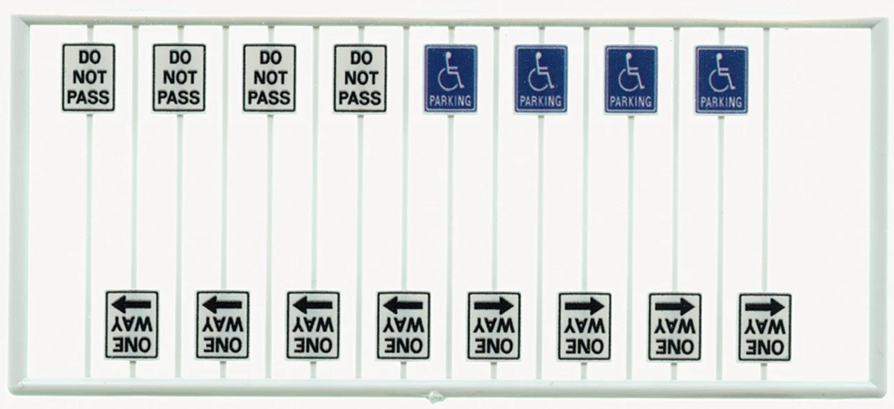 Tichy Train Group 8262 - Miscellaneous Road Signs #1 - 16 Pcs - HO Scale 3 Tichy Train Group 8262 - Miscellaneous Road Signs #1 - 16 Pcs - HO Scale