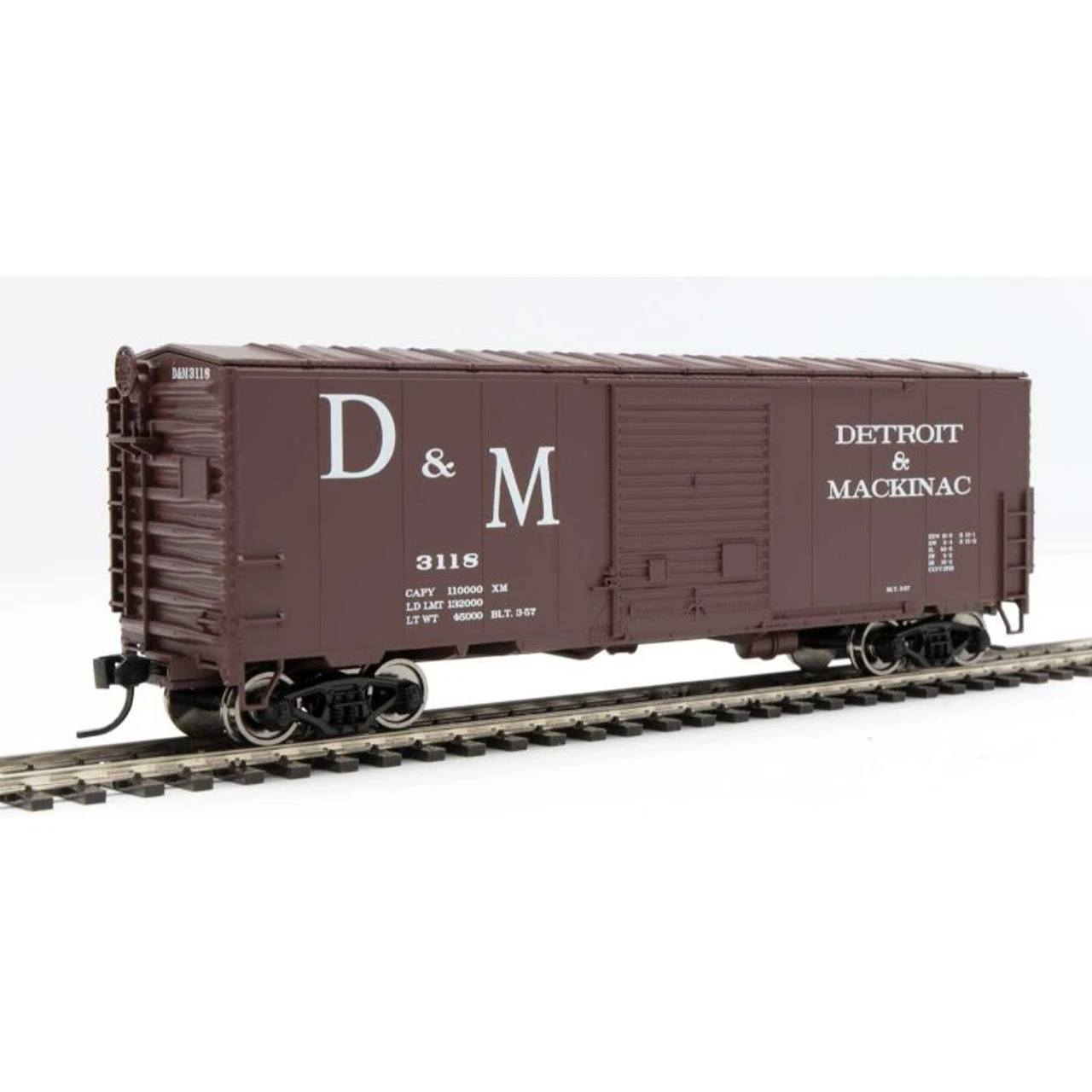 Walthers Mainline 910-45031 - 40' ACF Modernized Welded Boxcar W/8' Youngstown Door Detroit & Mackinac (DM) 3118 - HO Scale 3 Walthers Mainline 910-45031 - 40' ACF Modernized Welded Boxcar W/8' Youngstown Door Detroit & Mackinac (DM) 3118 - HO Scale