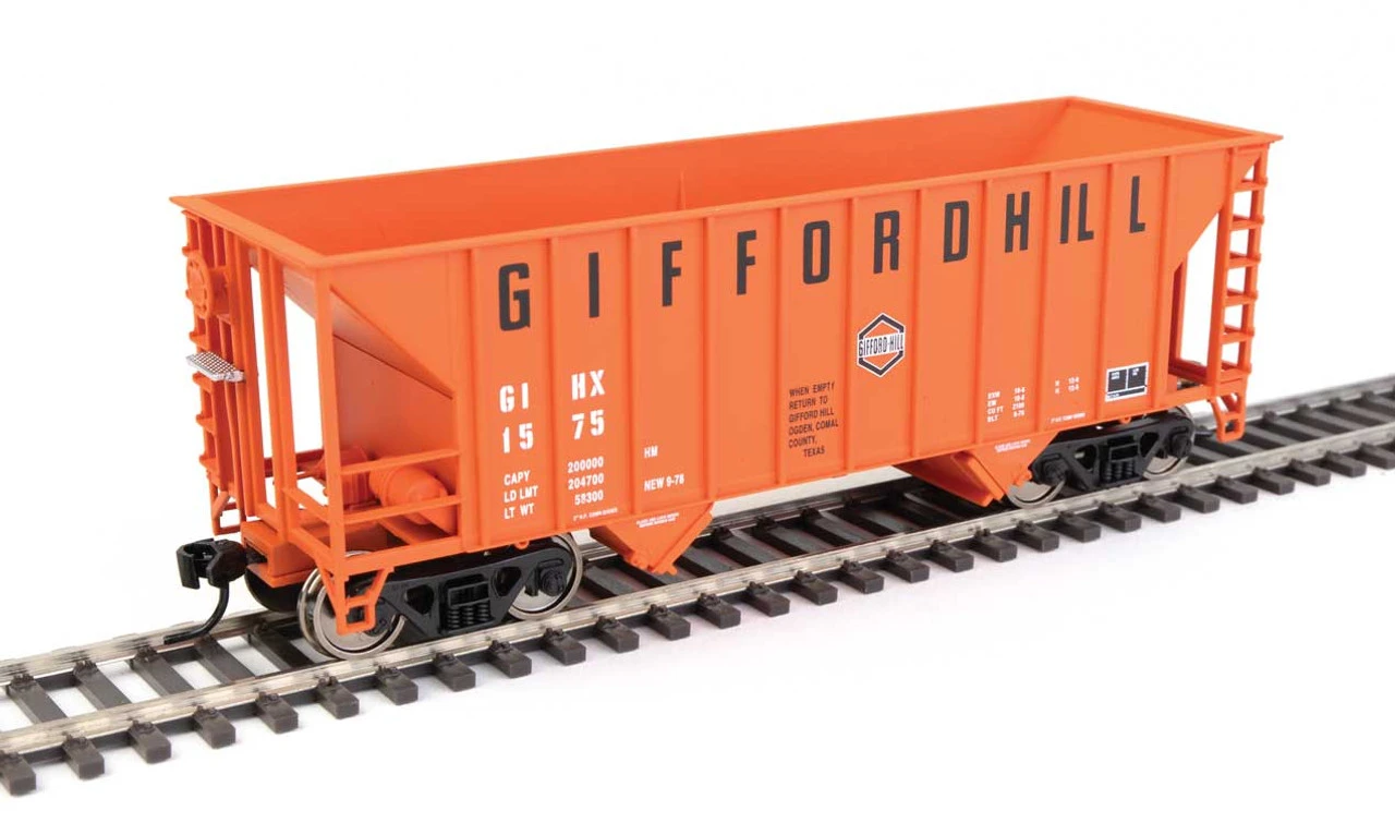 Walthers Mainline 910-56602 - 34' 100-Ton 2-Bay Hopper Gifford Hill (GIHX) 1575 - HO Scale 3 Walthers Mainline 910-56602 - 34' 100-Ton 2-Bay Hopper Gifford Hill (GIHX) 1575 - HO Scale