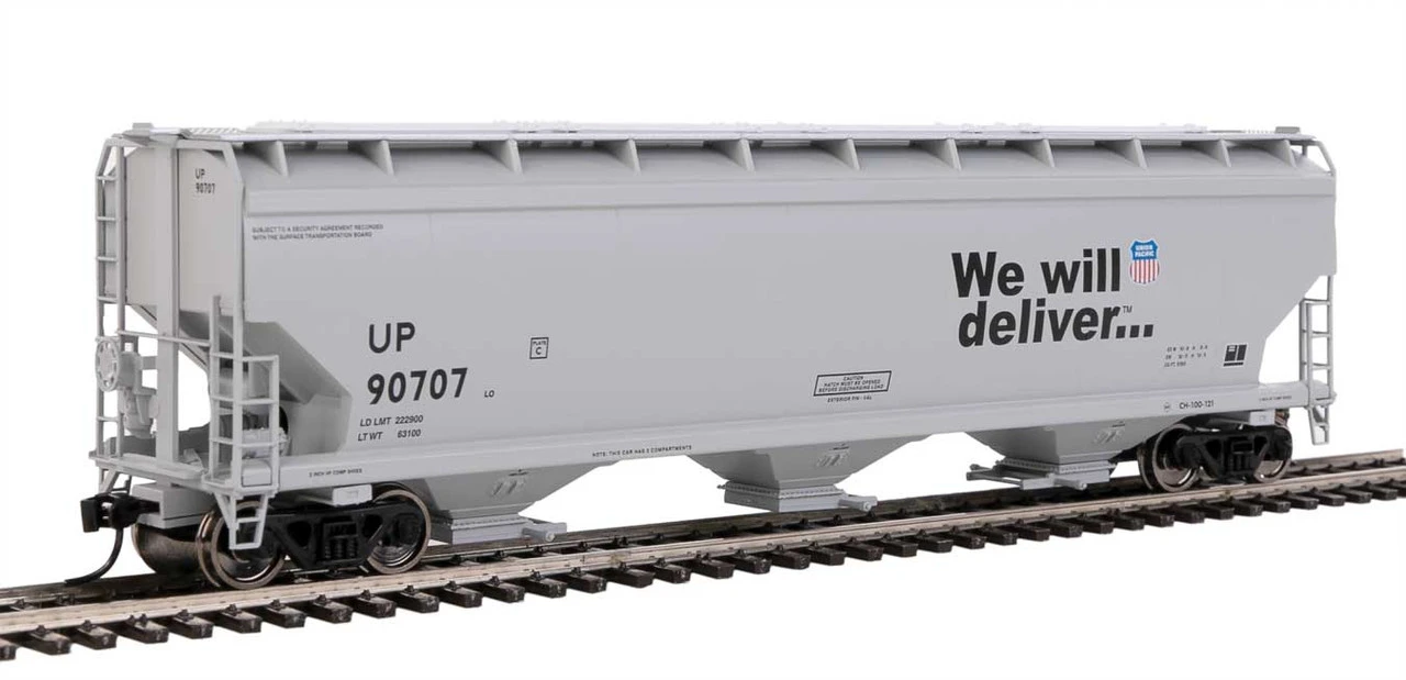 Walthers Mainline 910-7733 - 60' NSC 5150 3-Bay Covered Hopper Union Pacific (UP) 90707 - HO Scale 3 Walthers Mainline 910-7733 - 60' NSC 5150 3-Bay Covered Hopper Union Pacific (UP) 90707 - HO Scale