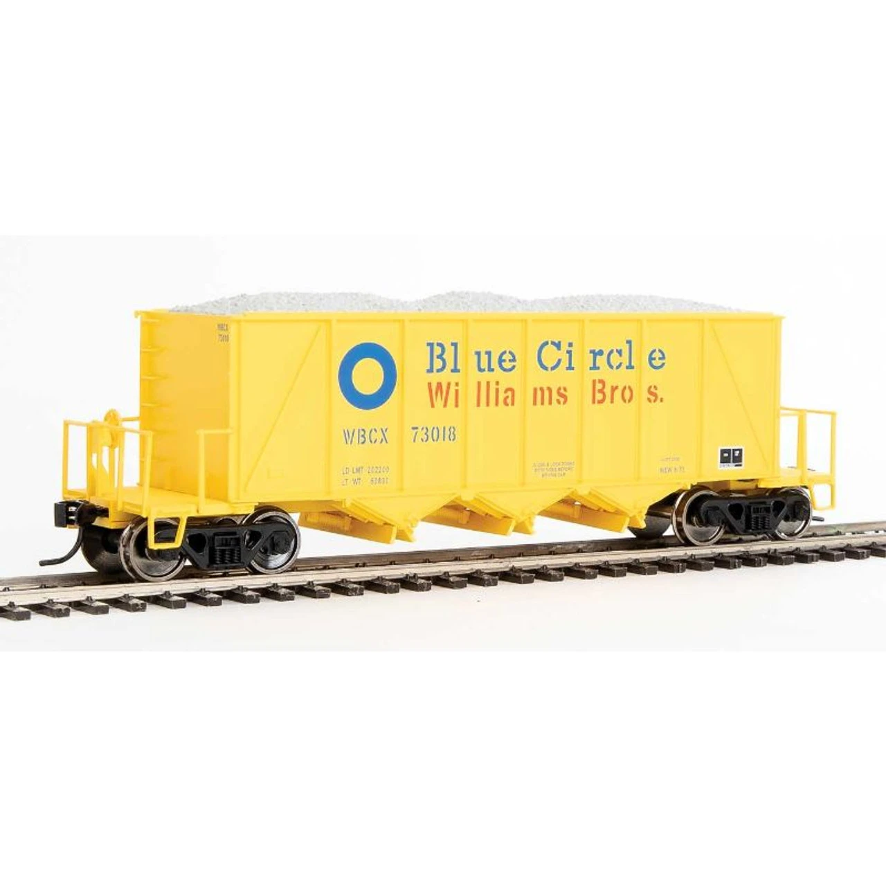 Walthers Proto 920-106016 - 40' Ortner 100-Ton Open Aggregate Hopper Blue Circle Cement (WBCX) 73018 - HO Scale 3 Walthers Proto 920-106016 - 40' Ortner 100-Ton Open Aggregate Hopper Blue Circle Cement (WBCX) 73018 - HO Scale