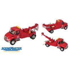 Walthers SceneMaster 949-11531 - International(R) 4300 Tow Truck -- Red - HO Scale