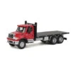 Walthers SceneMaster 949-11652 - International(R) 7600 3-Axle Flatbed Truck -- Red Cab, Black Flatbed - HO Scale -Model Trains Shop wal949 11652 00138.1645224571