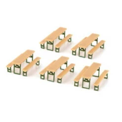 Walthers SceneMaster 949-4190 - Picnic Tables (5 Pack) - HO Scale Kit