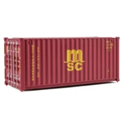 Walthers SceneMaster 949-8059 - 20' Corrugated Container MSC Red - HO Scale