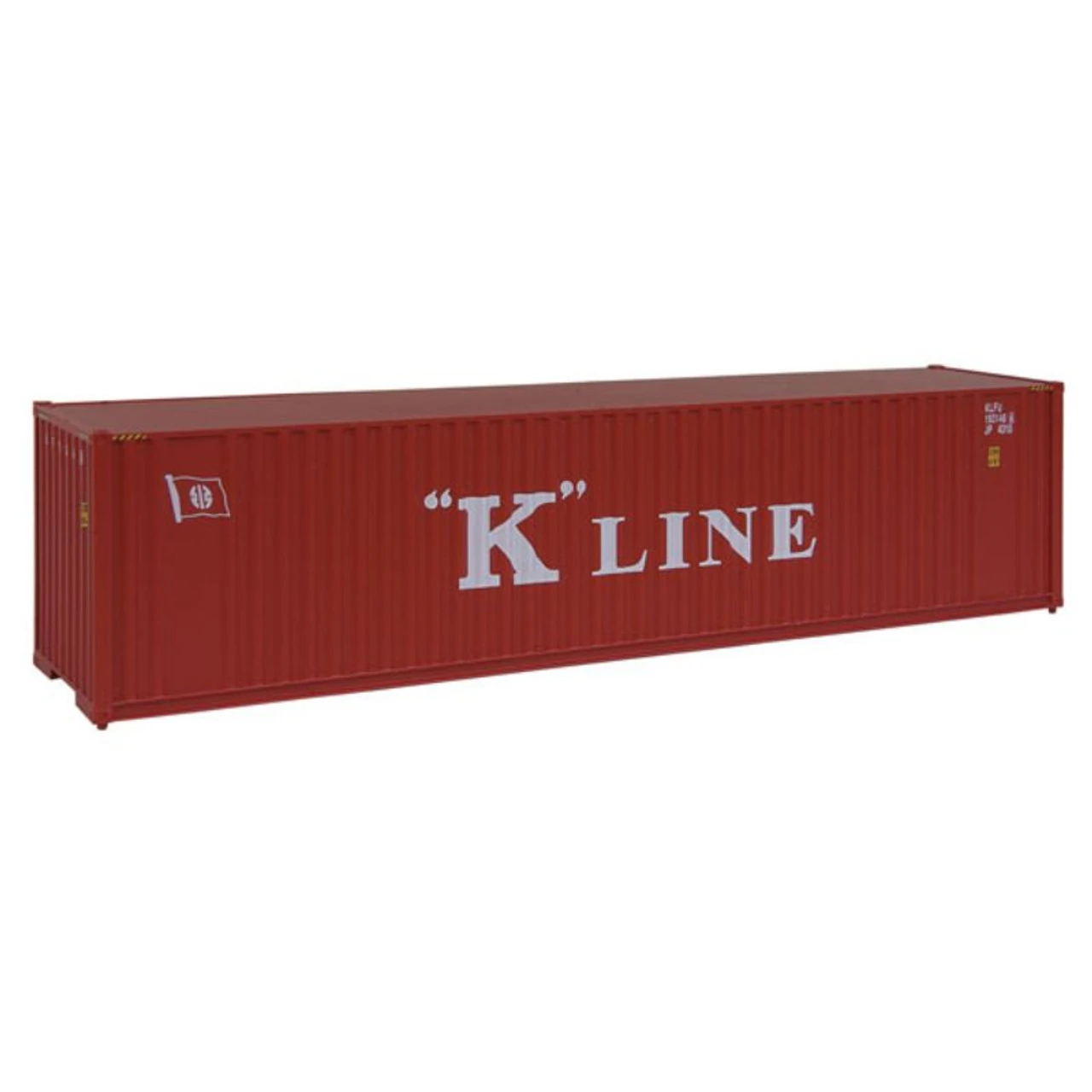 Walthers SceneMaster 949-8203 - 40' Hi Cube Corrugate Container W/ Flat Roof Kawasaki Kisen Kaisha, Ltd (K Line) - HO Scale 3 Walthers SceneMaster 949-8203 - 40' Hi Cube Corrugate Container W/ Flat Roof Kawasaki Kisen Kaisha, Ltd (K Line) - HO Scale